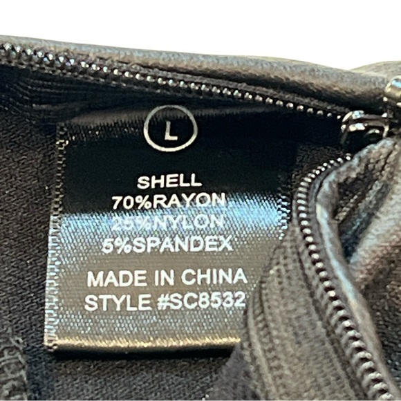 Fashion Nova Maddie Coated Mini Skort, Stretch, High Waisted, Black, Size Large - Picture 10 of 13